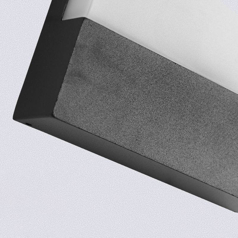 Modern LED Wall Lamp Square Waterproof Wall Mount Lamp with Acrylic Shade for Garden