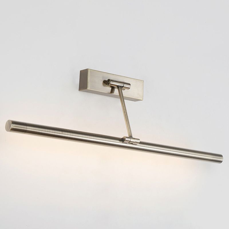 Metal linear Shade Swing Arm Wall Lights Modern 1 Head Wall Mount Fixture in Nickel Sconce