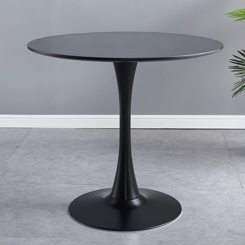 Round Modern Style Solid Wood Dining Table Dining Furniture with Tulip Base