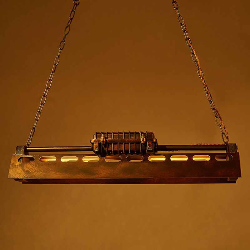 Lampada a sospensione decorativa a 4 luci triangolari prisma isola lampada con tonalità in metallo per ristorante
