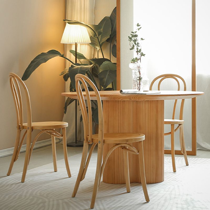 Contemporary Dining Set 1/2/5/7 Pcs Solid Wood Dining Table and Chairs