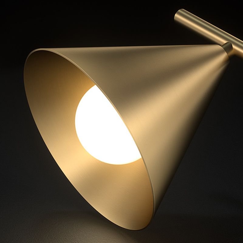 Luci dell'isola a cono Luce a soffitto dell'isola metallica contemporanea in oro