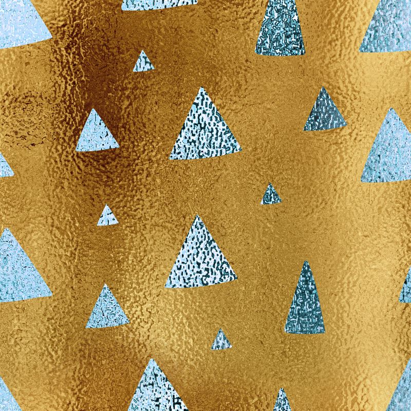 Modern Triangle Print Wallpaper Mural Dark Color Foil Wall Art for Hallway, Size Optional