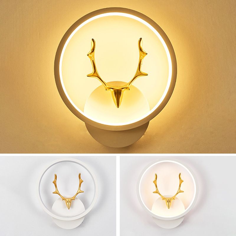 Metal Geometric Shape Wall Light Nordic Style LED Wall Sconce for Bedroom