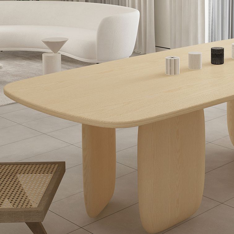 Modern 1/2/4/5 Pieces Rectangle Dining Set Pine Wood Dining Table with Chairs
