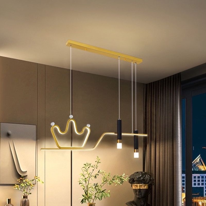 Linear New Modern Island Chandelier Lights LED Aluminum Hanging Ceiling Lights for Dining Room