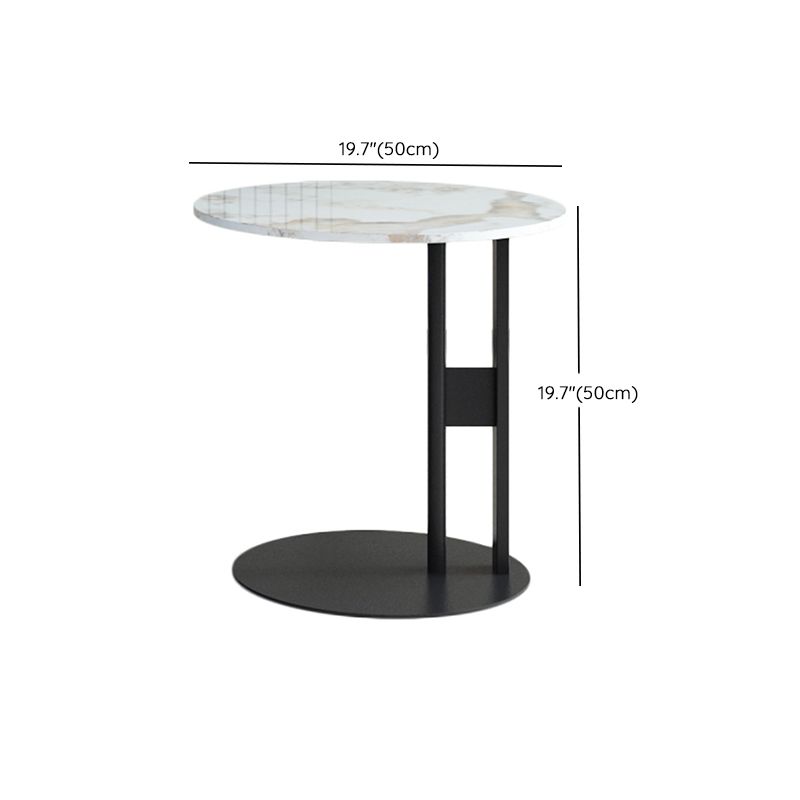 Modern Slate Coffee Table Round Coffee Table for Living Room