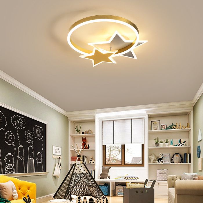 Children Ceiling Mount Light LED Ceiling Light with Acrylic Shade for Bedroom