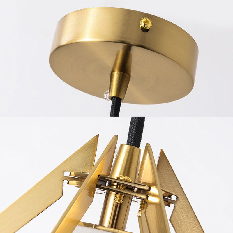 Illuminazione a ciondolo diamante moderno vetro 1 verde chiaro/trasparente/testurizzata a sospensione a sospensione con gabbia di metallo robusta/lineare/a campana