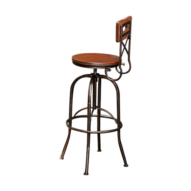 Industrial 1/2/3 Pieces Solid Wood Bar Table Set Adjustable Counter Set for Home Use