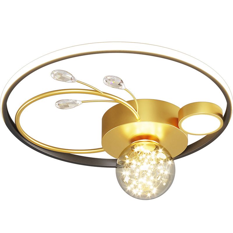 Multi-lights Multi-lights Flush mount moderno estilo de iluminación de techo de montaje en oro