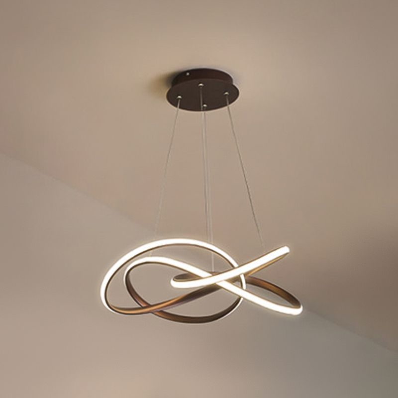 Luce a sospensione in alluminio Luce a led moderna lineare per sala da pranzo