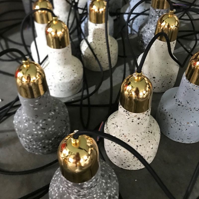 Luci a soffitto a sospensione moderna cilindri pietra 1 ciondolo leggero lampada