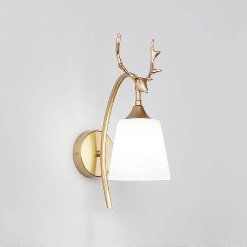 Contemporary Simple Wall Sconce Antler Wall Mounted Light Fixture for Bedroom