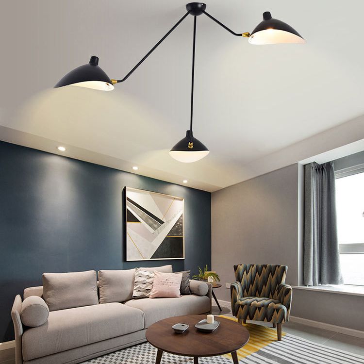Platypus plafondarmatuur postmodern metalen 3-licht zwarte hanglamp voor eetkamer
