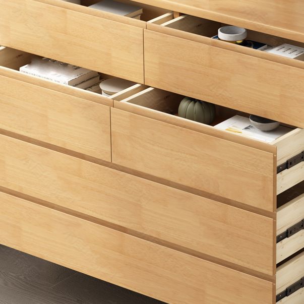 Traditional Storage Chest Solid Wood Storage Chest Dresser with 6 Drawers