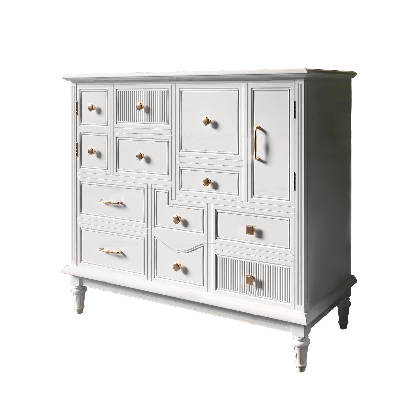 Traditional Storage Chest Solid Wood Dresser with Drawers , 14.04 Inch Width