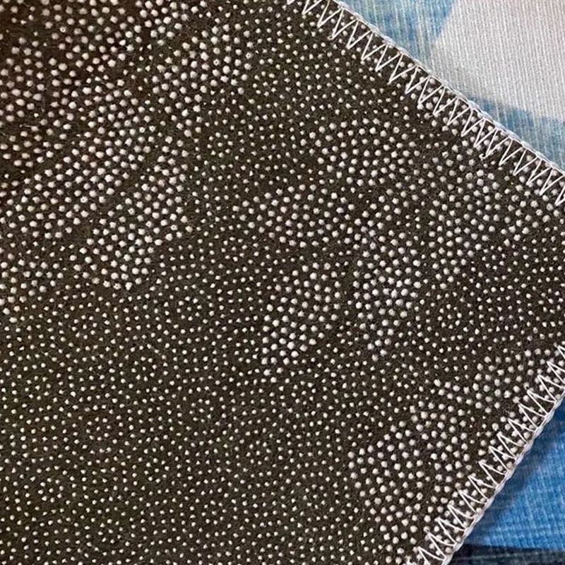 White Modern Rug Polyester Grid Pattern Rug Washable Rug for Home Decor