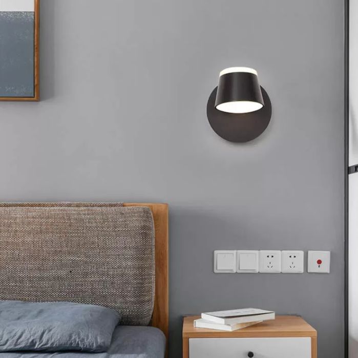 Rotatable Cone Wall Sconce Lights Modern Minimalist Style Metal Sconce for Bedroom