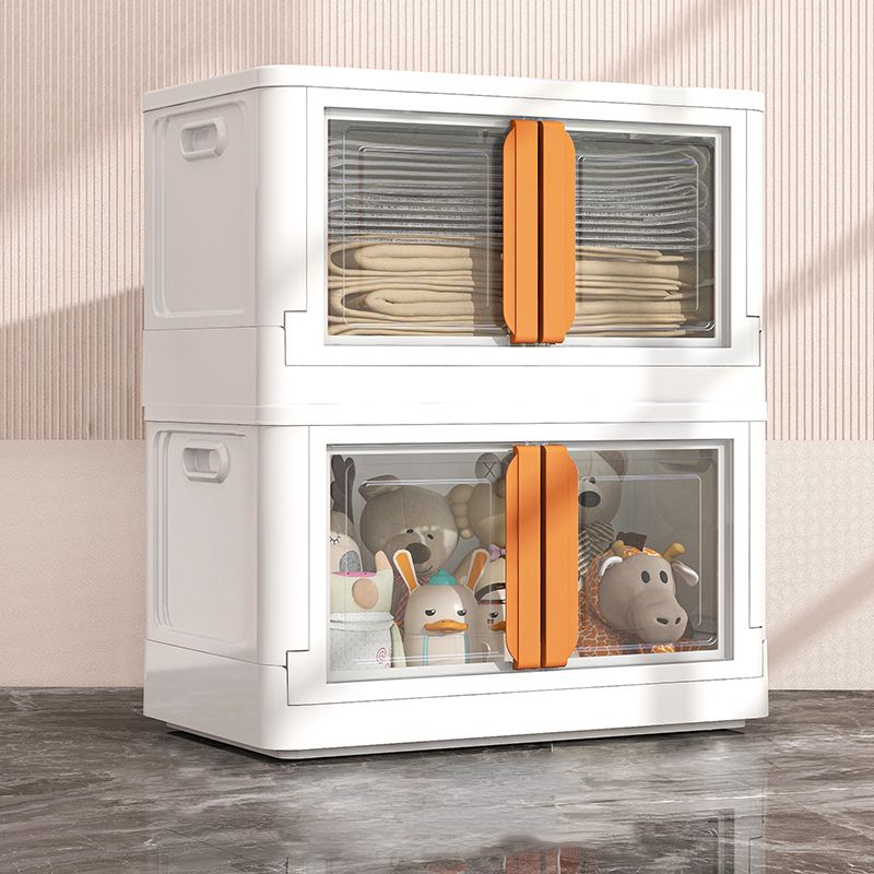 Contemporary Plastic Storage Cabinet Hinged Wardrobe Cabinet