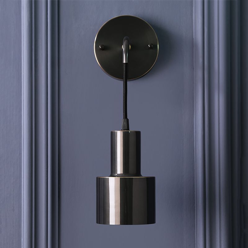 Modern Luxury Single Wall Lamp Copper Cylindroid Hanging Wall Light for Interior Spaces