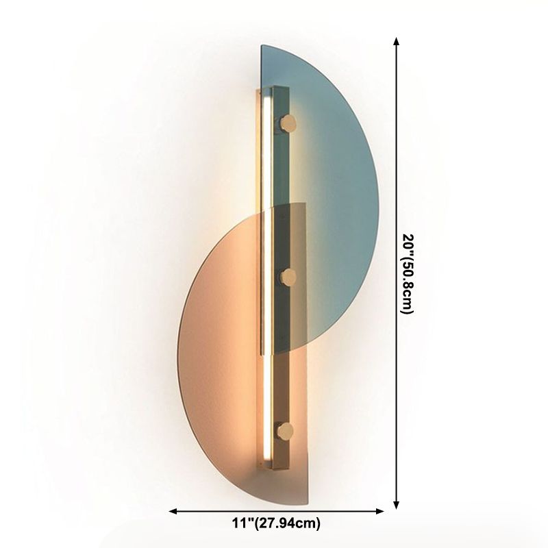 Moderne Wandmontaglampen mit bogenförmiger Glaswandleuchten für Schlafzimmer