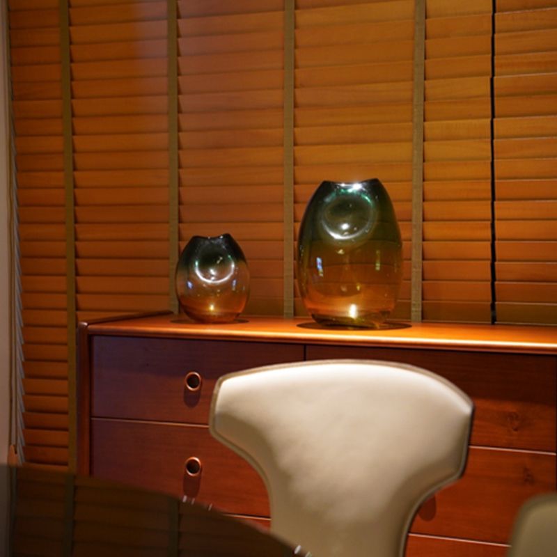 Contemporary Horizontal Double Dresser Wood Storage Dresser for Living Room