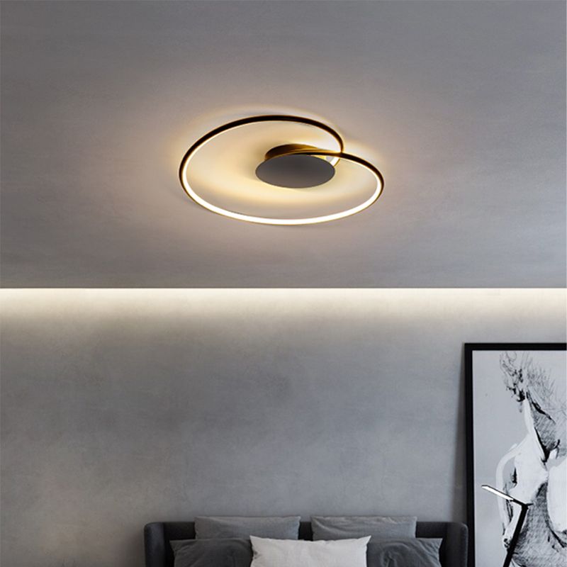 Creative Contemporary Flush Mount Lamp Acrylic Shade LED Lamp for Bedroom