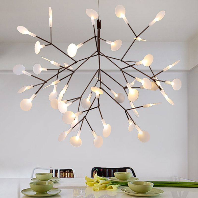 Modern Style Chandelier Multi Lights Decorative Firefly Pendant Lights in Rose Gold