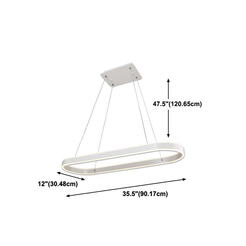 Modern Style Linear Shape Island Lighting Ideas Metal 2 Light Island Pendants in White