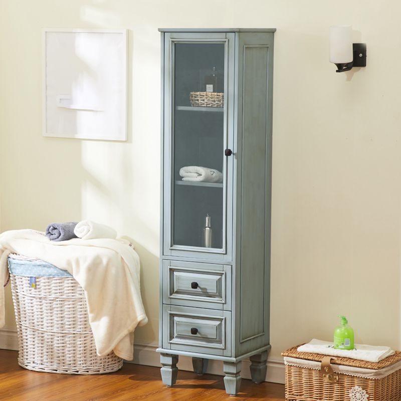 Mid-Century Modern Accent Cabinet Rectangle Cabinet with Storage