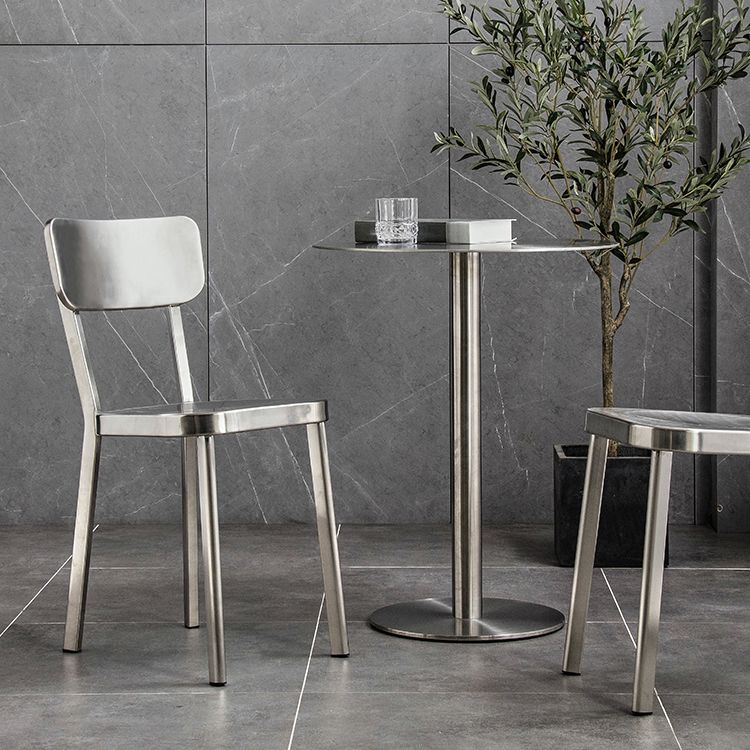 Metal Industrial Dining Table Stainless Steel Table for Kitchen and Dining Room