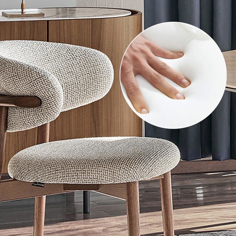 Home Open Back Side Chair Contemporary Solid Wood Dining Chair