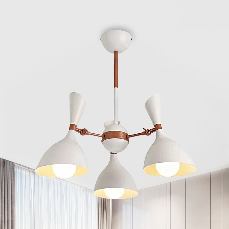 Living Room Kindergarten Pendant Light Metal Contemporary Monochrome Chandelier