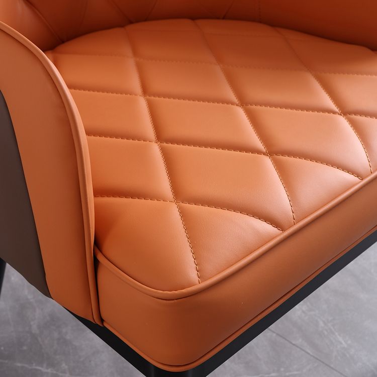 Contemporary Dining Chair Arm Dining Chair with Metal Legs for Kitchen