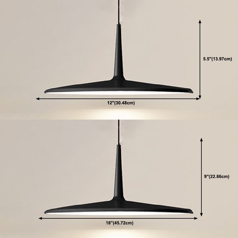 Nordic Style Aluminum Pendant Light Disk Shape LED Ceiling Lamp for Bedroom