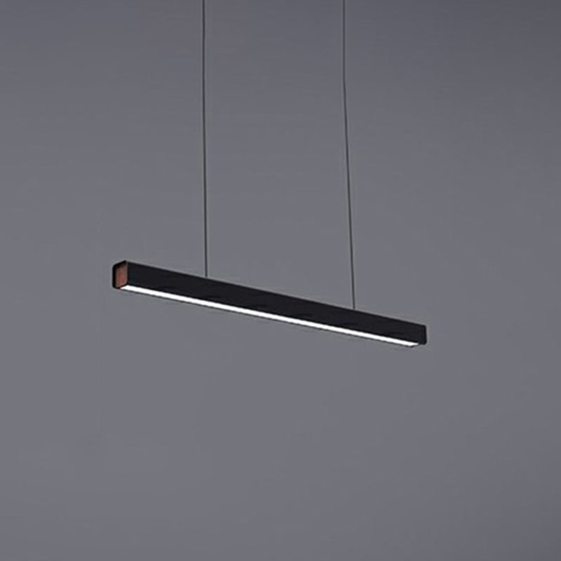 1-Light Modern Pendant Lighting Linear Pendant Light Fixture with Acrylic Shade