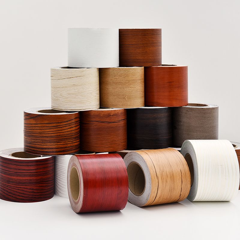 Industrial Wallpaper Border Wood Printing Stick on Wall Covering, Multiple Colors