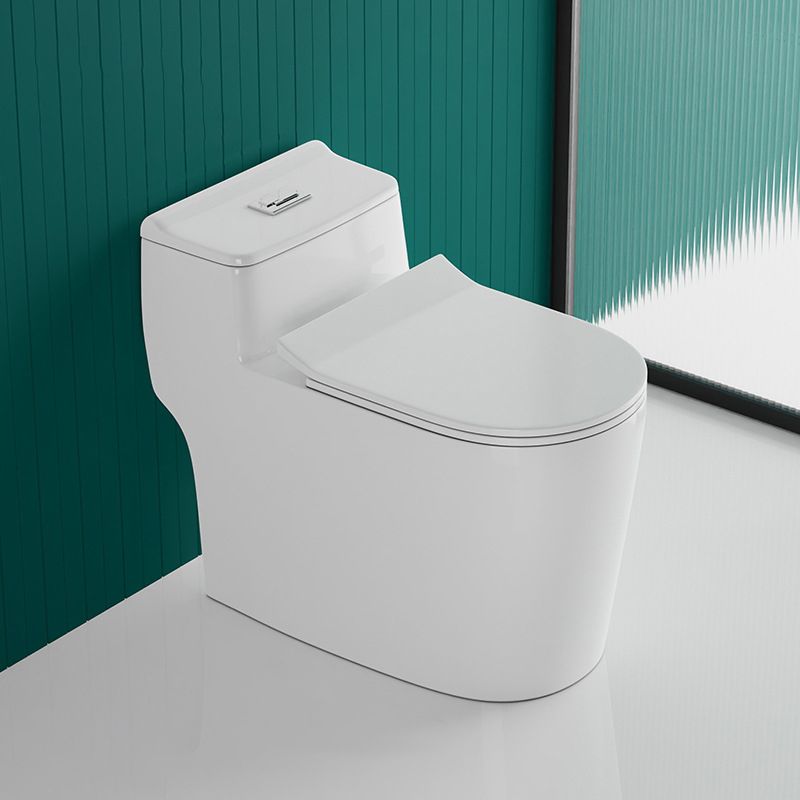 Traditional One Piece Toilet Floor Mounted White Toilet Bowl for Washroom