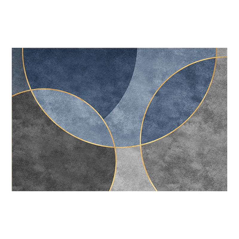 Magnifique tapis de zone de polyester tapis lavable tapis de support sans glissement pour salon