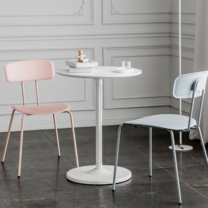 Contemporary Pedestal End Table Round Side End Table for Living Room