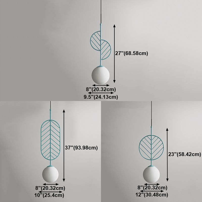 Créatif 1-Light Plafond pendentif feuille de verre clair lampe suspendue pour la salle à manger