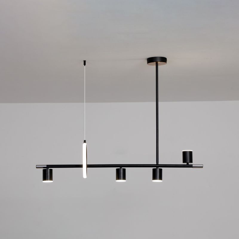 Contemporary Style Cylinder Island Lighting  Metal Island Light Fixtures