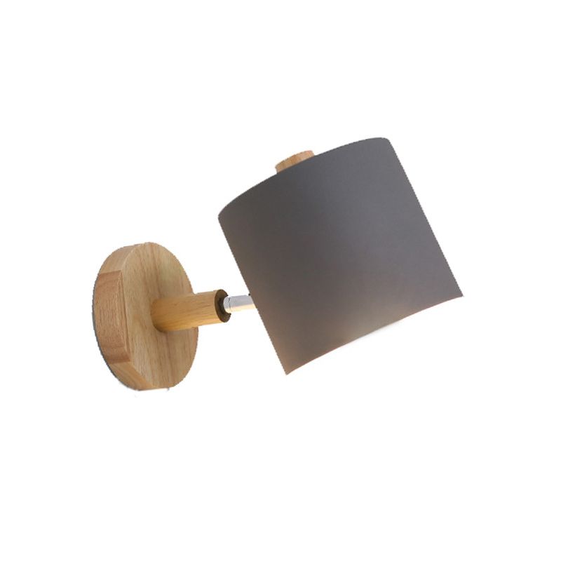 Illuminazione a parete cilindri in stile moderno metallo 1 lampada montata a parete per la testa