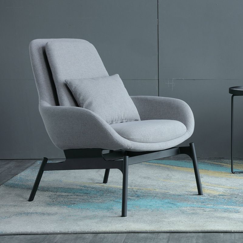 Linen Armless Chair 29.52" Wide Accent Chair with Cushion Back for Living Room