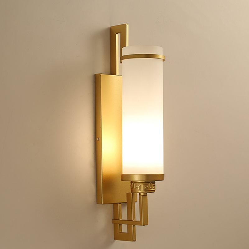 Modern Vanity Lights Milky Glass Vanity Wall Light Fixture for Bathroom