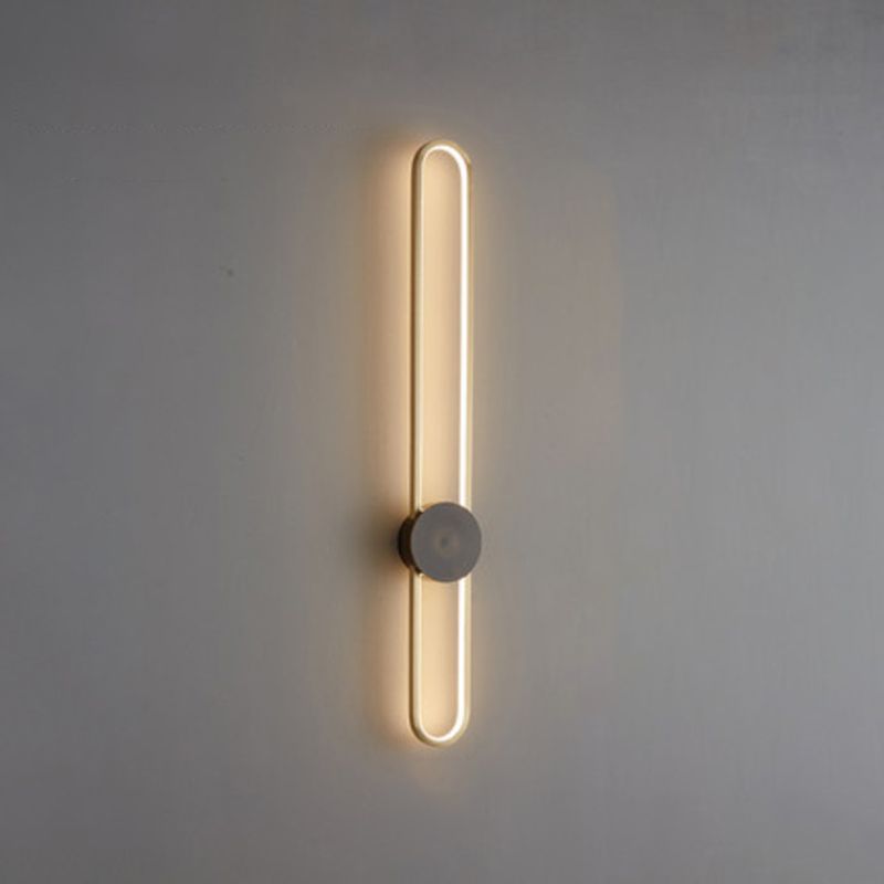 Oval Wall Lamp Aluminum Simple Design Simple Style LED Light Wall Sconce