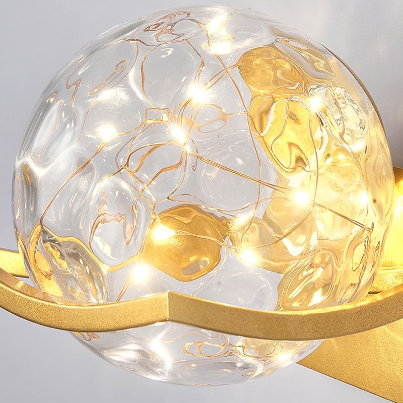 Modern Minimalist Style Wall Lamp Creative Round Glass Bedside Wall Lamp