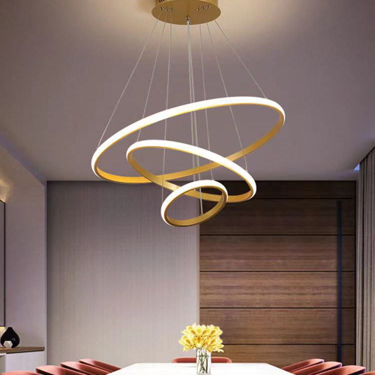 Semplicità ultra-moderna a led orbicolare lampada lampada a sospensione metallica luce a sospensione per ristorante