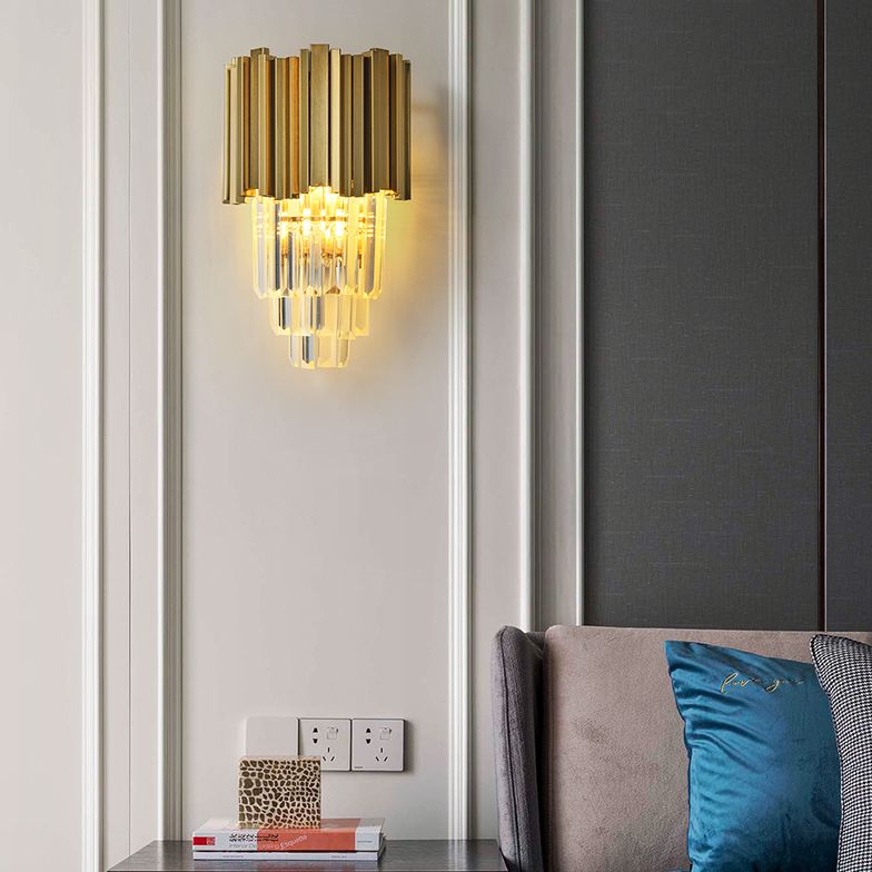 Postmoderne Flötenwandleuchter Metall 2-Licht